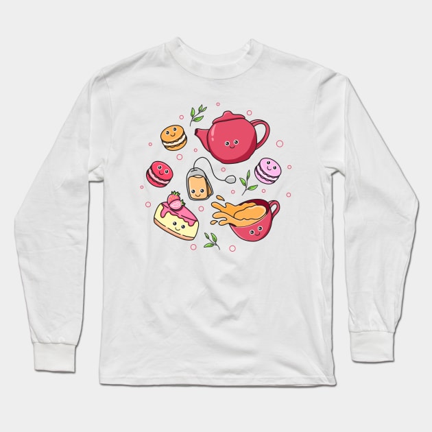 Teatime Long Sleeve T-Shirt by Kimprut